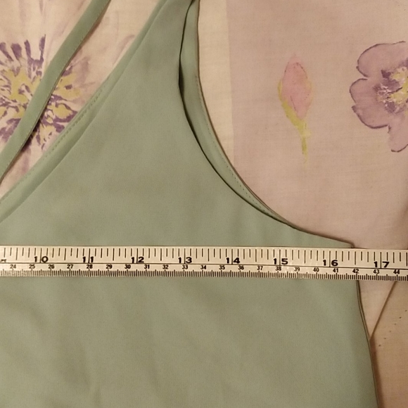 TOPSHOP Mint Chiffon Double Strap Camisole - Picture 9 of 9